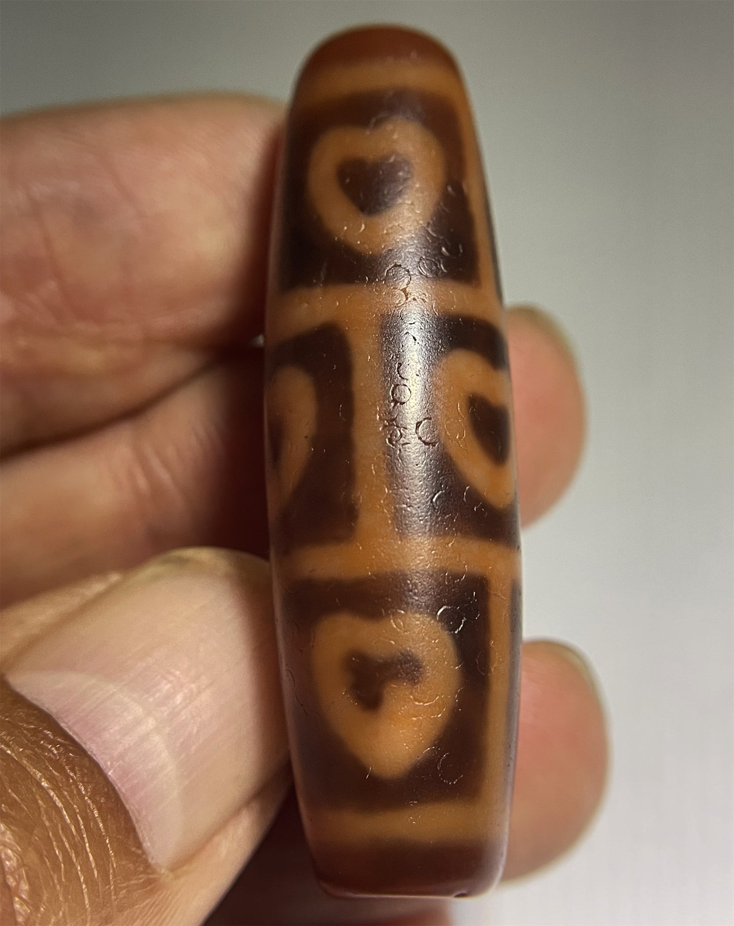 Ancient Dzi Bead Real Tibet Nine Eyes Amulet Pendant Himalayan Agate Pure Special Buddha's Heart Gzi Old Antique Genuine Talisman Bracelet