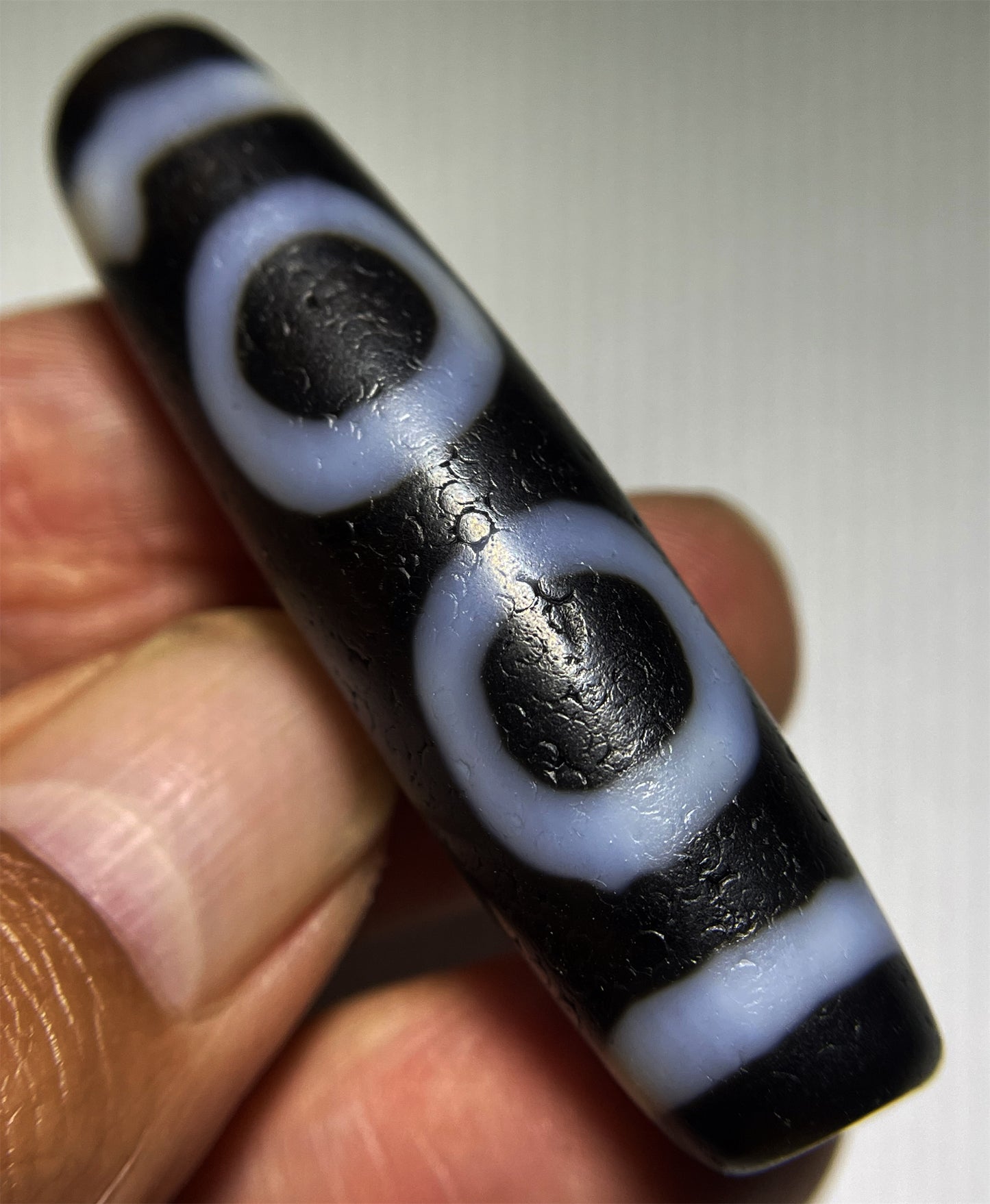 Ancient Dzi Bead Real Tibetan Two Eyes Amulet Pendant Himalayan Agate Pure Special Three Eyed Gzi Old Antique Genuine Talisman Bracelet