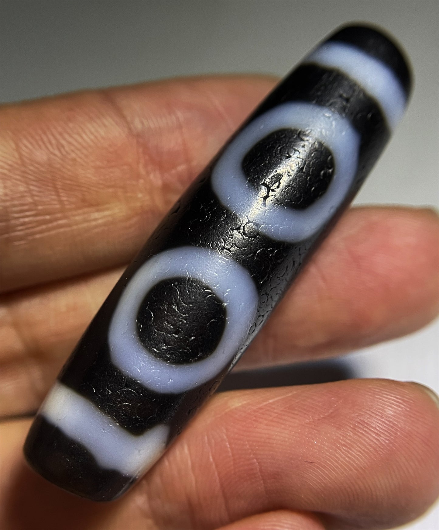 Ancient Dzi Bead Real Tibetan Two Eyes Amulet Pendant Himalayan Agate Pure Special Three Eyed Gzi Old Antique Genuine Talisman Bracelet