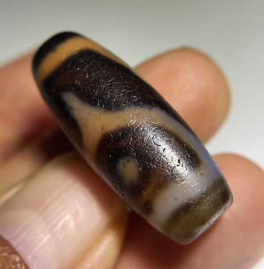 Ancient Guru Rinpoche Two Eyes Dzi Bead Amulet Tibetan Pendant Real Himalayan Agate Pure Special Star Gzi Old Antique Genuine Talisman Bracelet