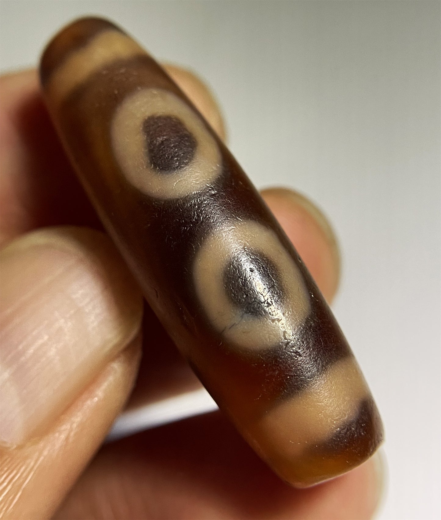 Ancient Real Tibetan Three Eyes Dzi Bead Amulet Pendant Himalayan Agate Pure Special Two Eyed Gzi Old Antique Genuine Talisman Bracelet