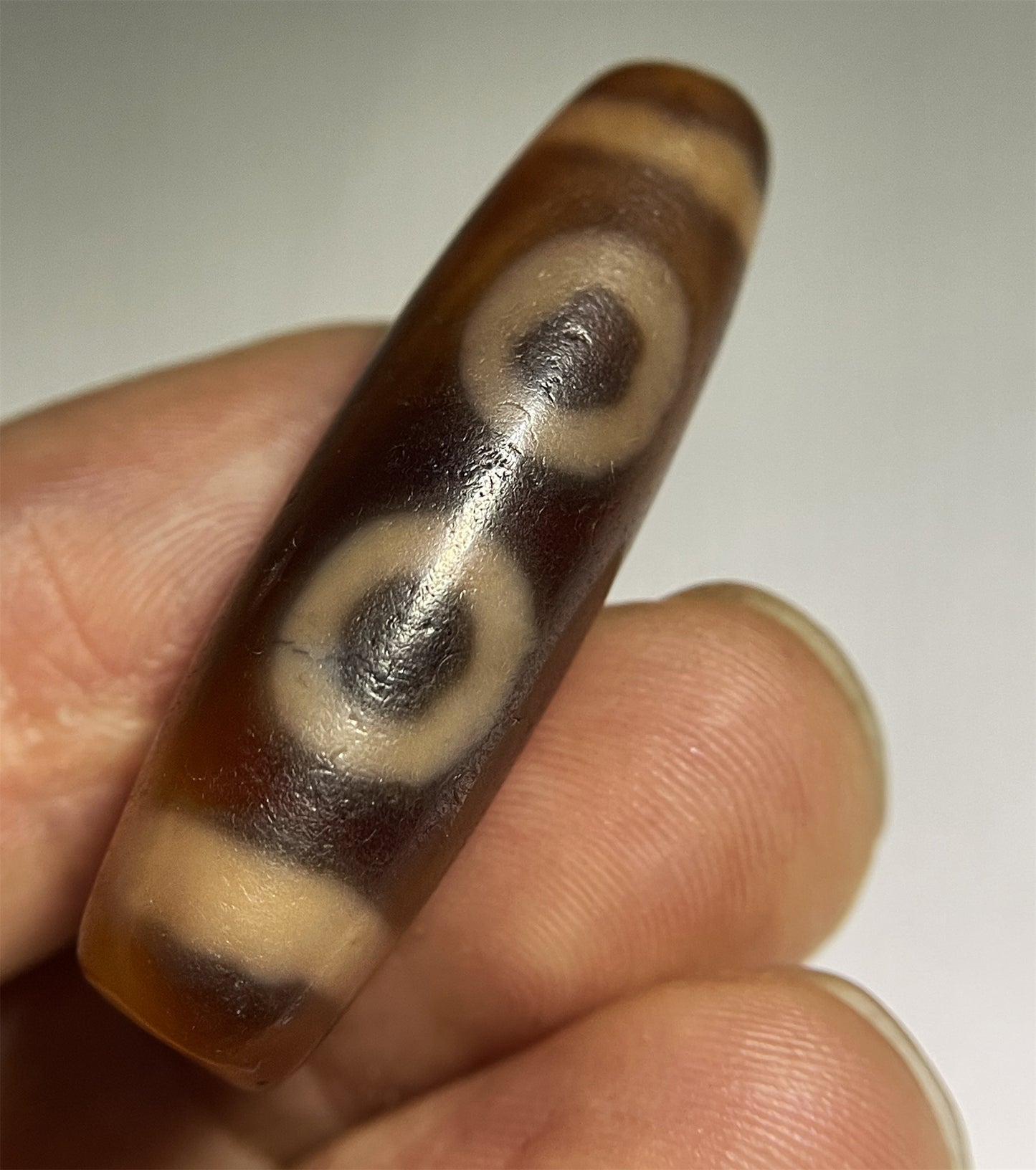 Ancient Real Tibetan Three Eyes Dzi Bead Amulet Pendant Himalayan Agate Pure Special Two Eyed Gzi Old Antique Genuine Talisman Bracelet