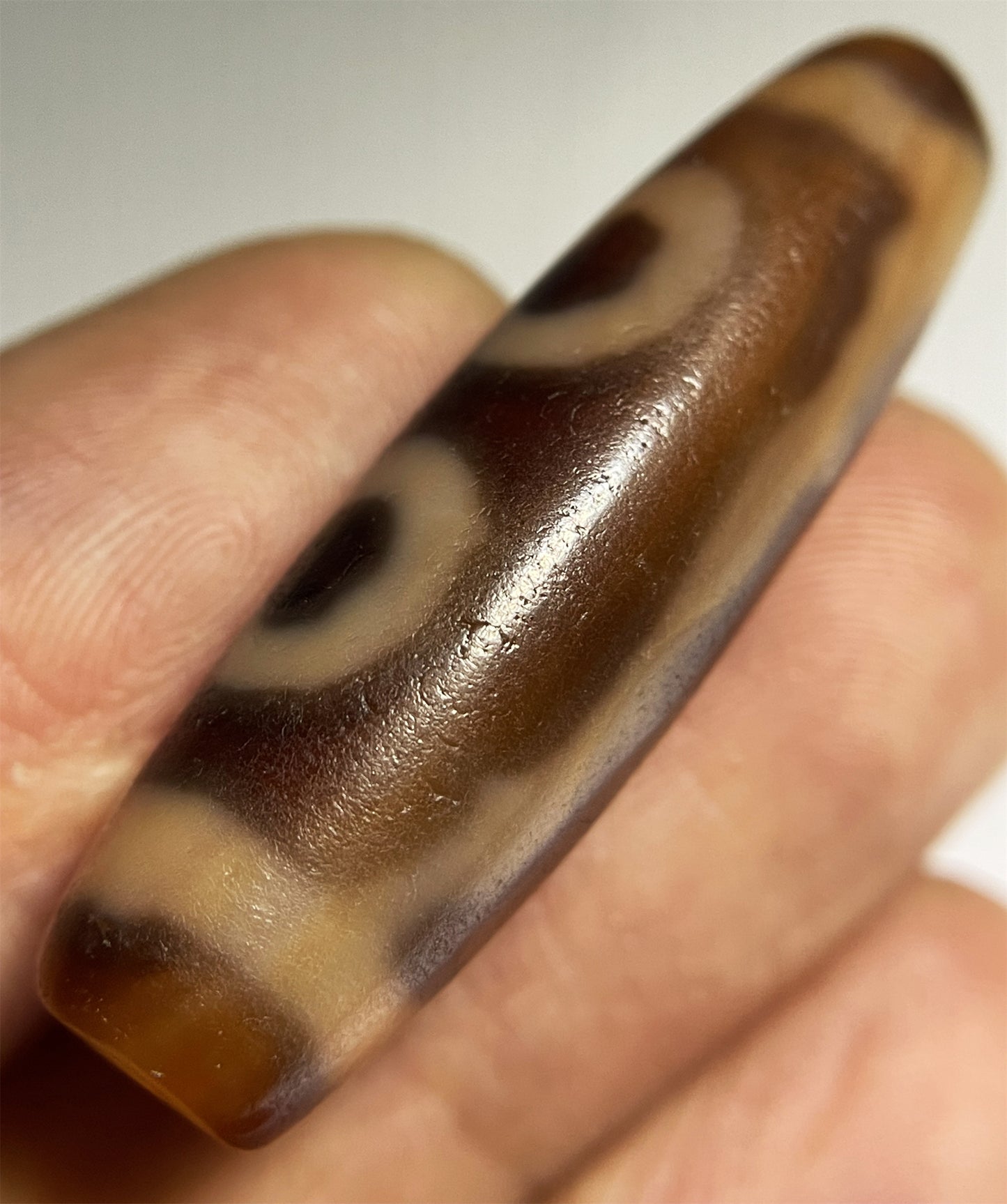 Ancient Real Tibetan Three Eyes Dzi Bead Amulet Pendant Himalayan Agate Pure Special Two Eyed Gzi Old Antique Genuine Talisman Bracelet