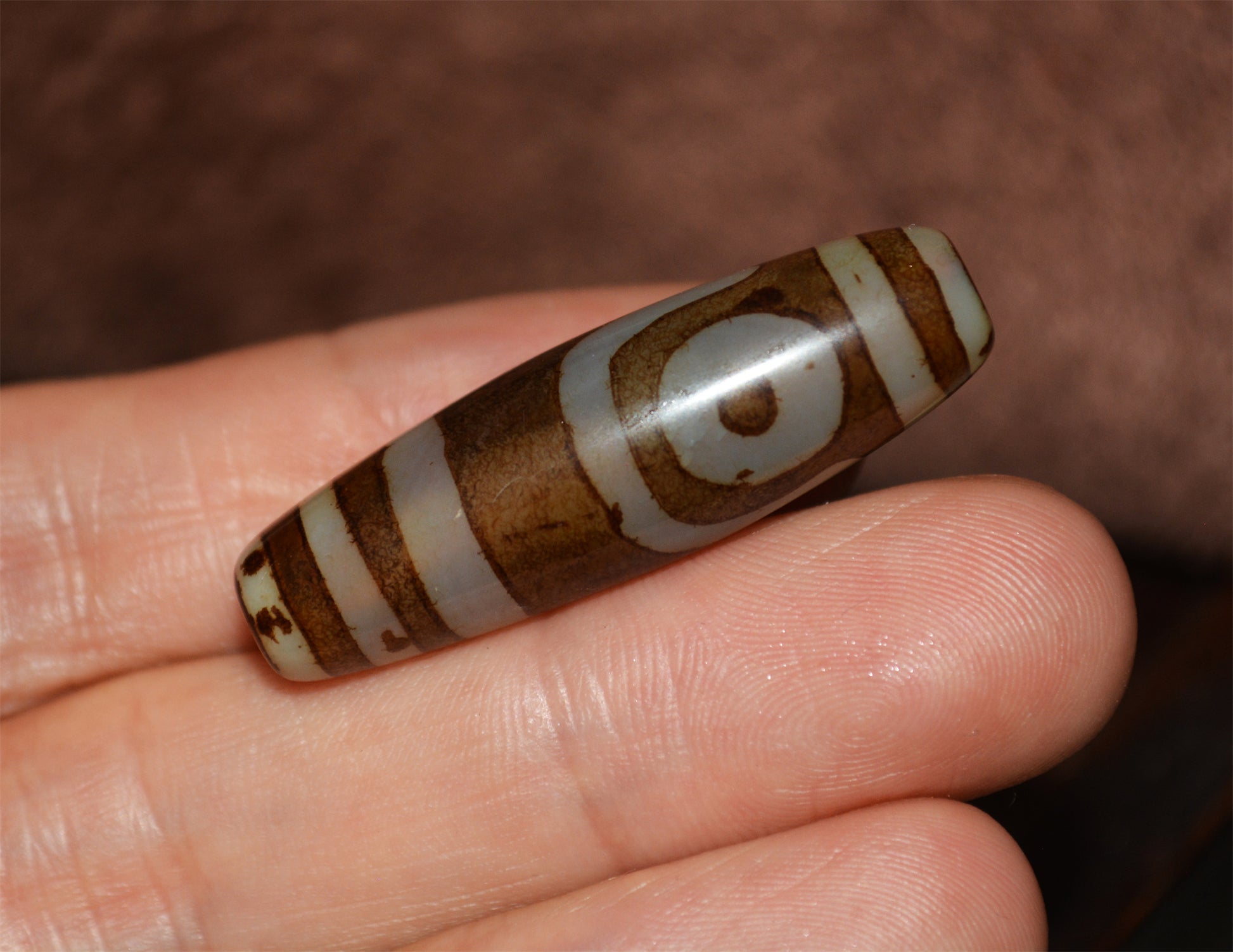 Ancient Tibet Two Eyes Dzi Bead Amulet Real Pendant Himalayan Agate Pure 2 Eyed Gzi Old Antique Genuine Talisman Bracelet
