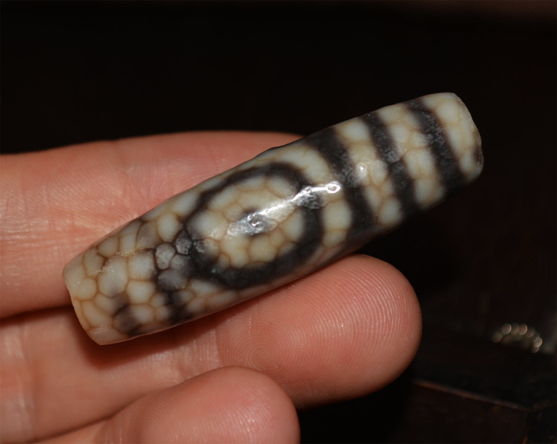 Ancient Tibetan Real Two Eye Dzi Bead Amulet Himalayan Pendant Agate Pure 2 Eyed Gzi Old Antique Genuine Talisman Bracelet