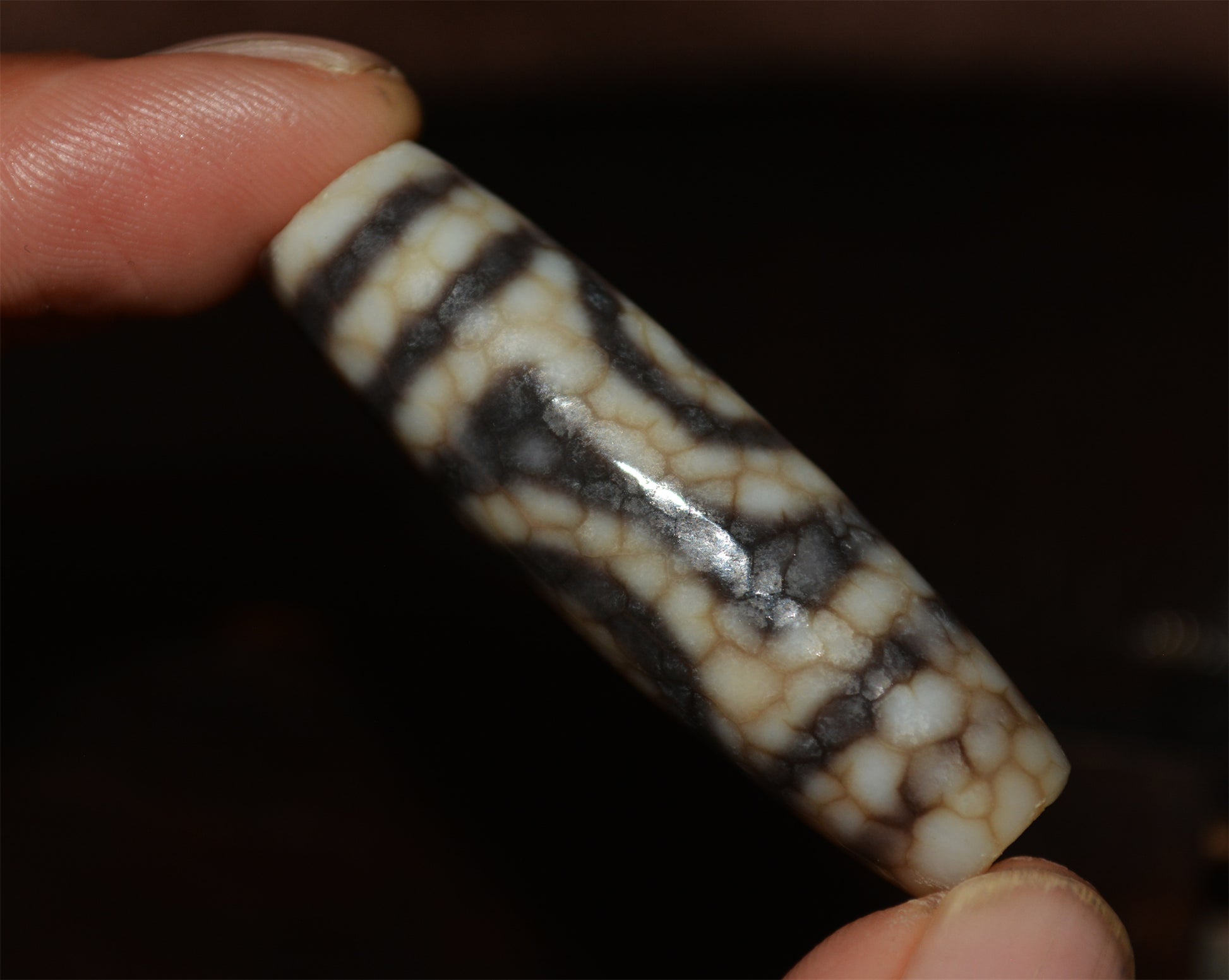 Ancient Tibetan Real Two Eye Dzi Bead Amulet Himalayan Pendant Agate Pure 2 Eyed Gzi Old Antique Genuine Talisman Bracelet