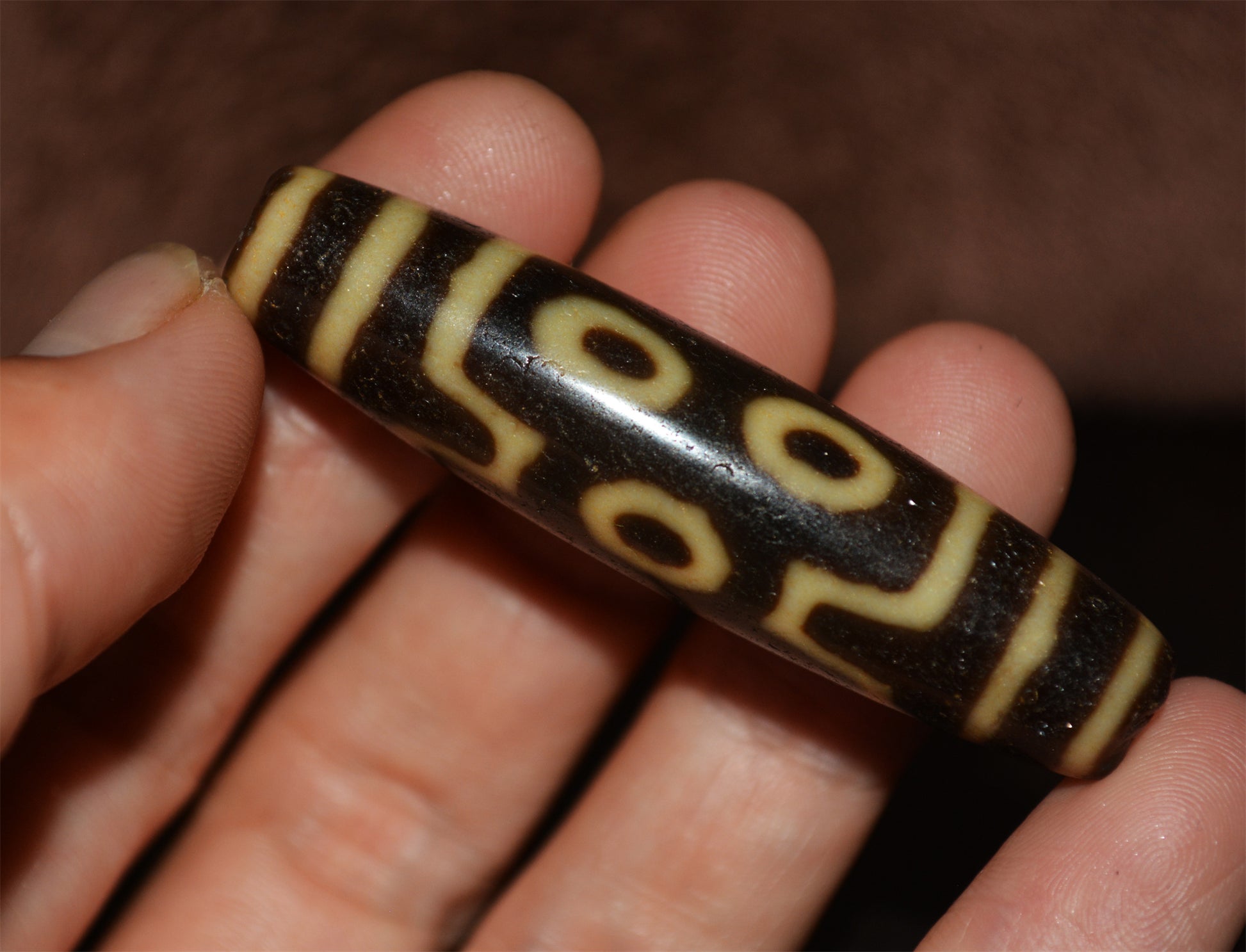Ancient Tibetan Seven Eyes Dzi Bead Amulet Real Himalayan Pendant Agate Pure 7 Eyed Gzi Old Antique Genuine Talisman Bracelet