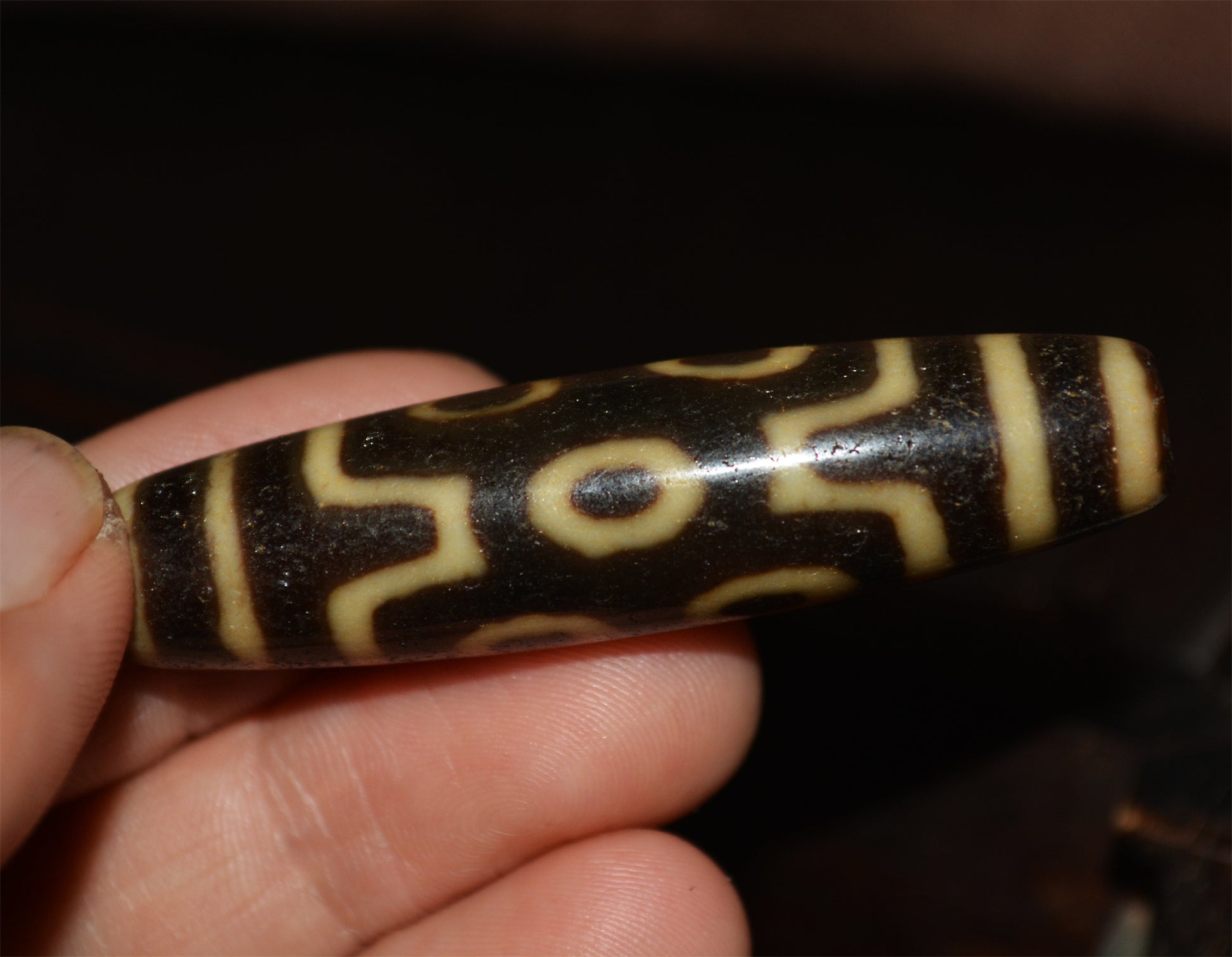 Ancient Tibetan Seven Eyes Dzi Bead Amulet Real Himalayan Pendant Agate Pure 7 Eyed Gzi Old Antique Genuine Talisman Bracelet