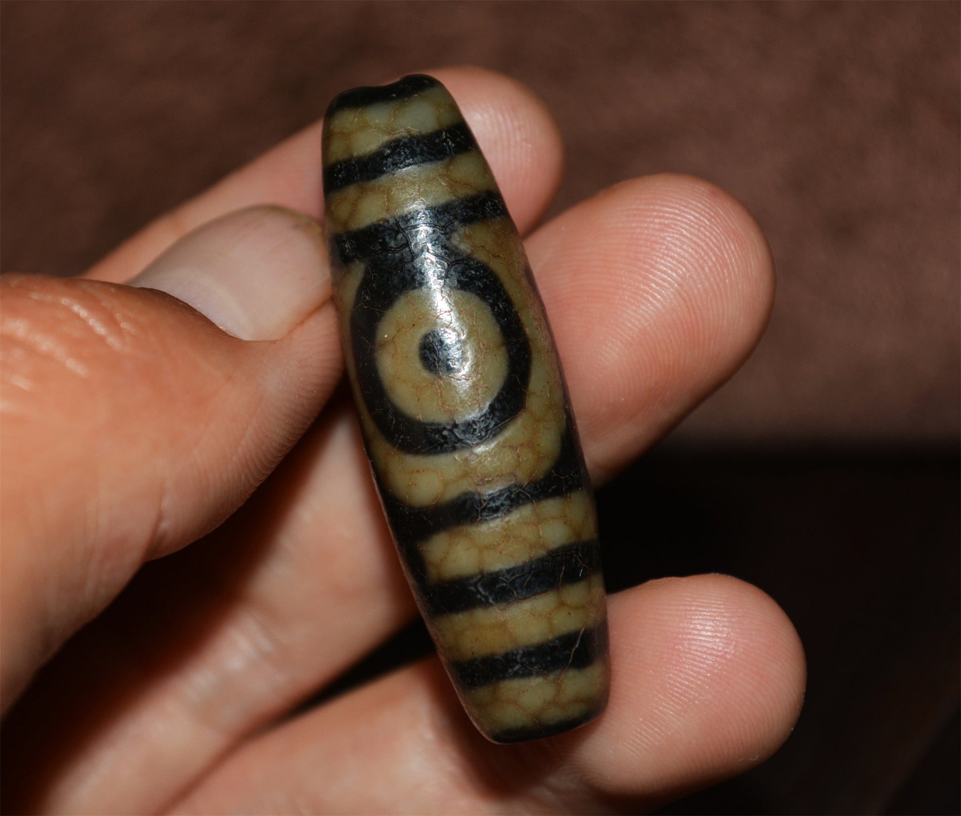 Ancient Tibetan Two Eyes Dzi Bead Amulet Real Himalayan Pendant Agate Pure 2 Eyed Gzi Old Antique Genuine Talisman Bracelet