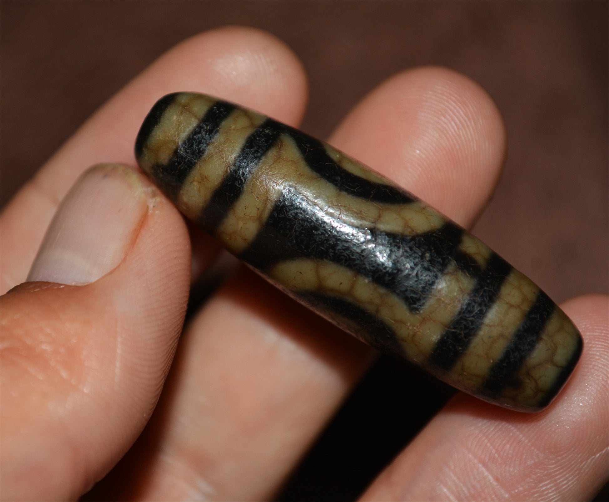 Ancient Tibetan Two Eyes Dzi Bead Amulet Real Himalayan Pendant Agate Pure 2 Eyed Gzi Old Antique Genuine Talisman Bracelet