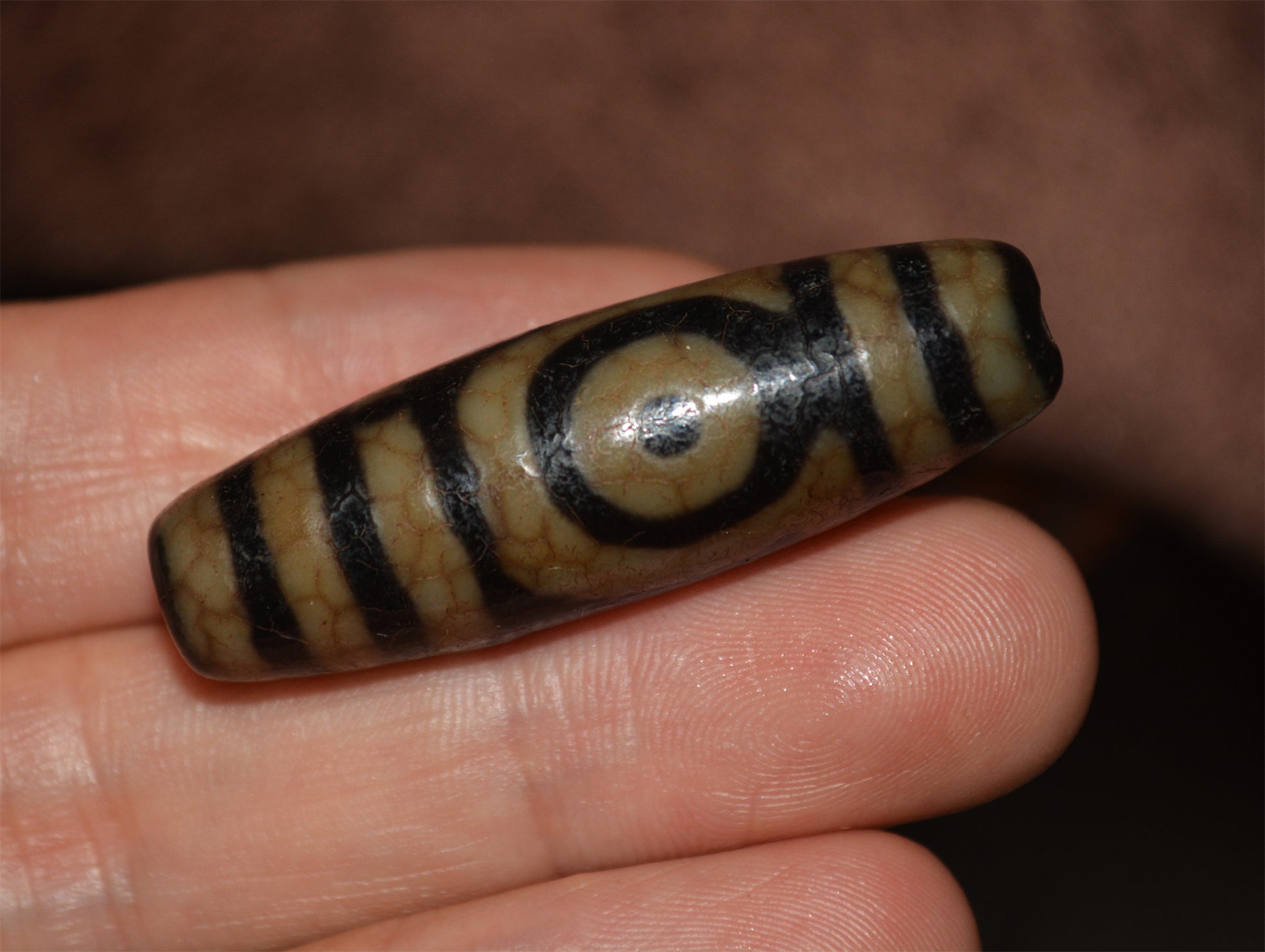 Ancient Tibetan Two Eyes Dzi Bead Amulet Real Himalayan Pendant Agate Pure 2 Eyed Gzi Old Antique Genuine Talisman Bracelet