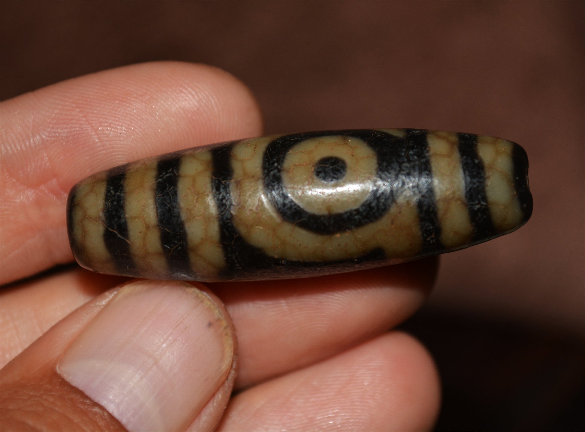 Ancient Tibetan Two Eyes Dzi Bead Amulet Real Himalayan Pendant Agate Pure 2 Eyed Gzi Old Antique Genuine Talisman Bracelet