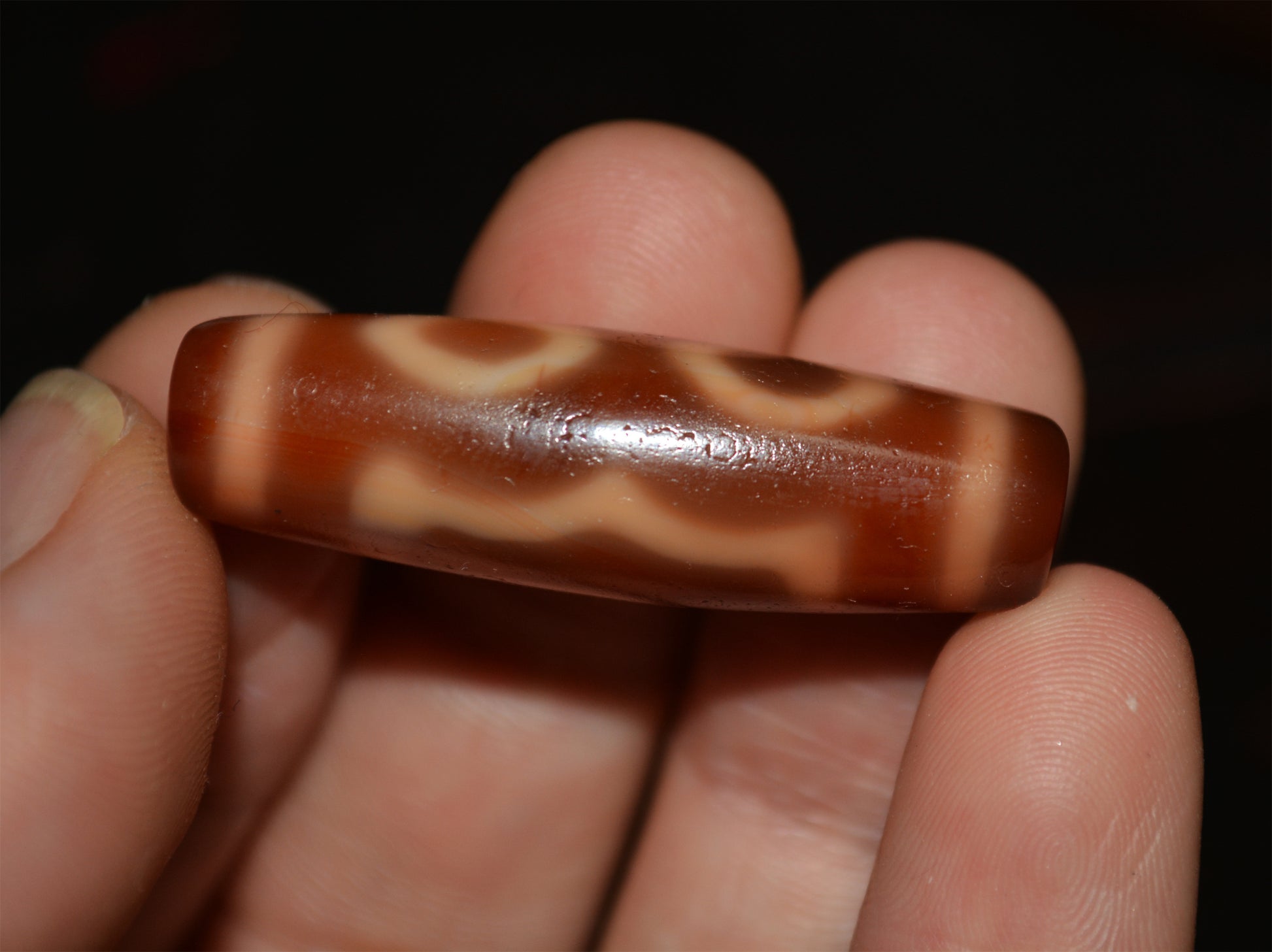 Real Ancient Tibetan Three Eyes Dzi Bead Pendant Amulet Himalaya Old Antique Genuine Agate Nepal 3 Eyed Pure Gzi Talisman Bracelet