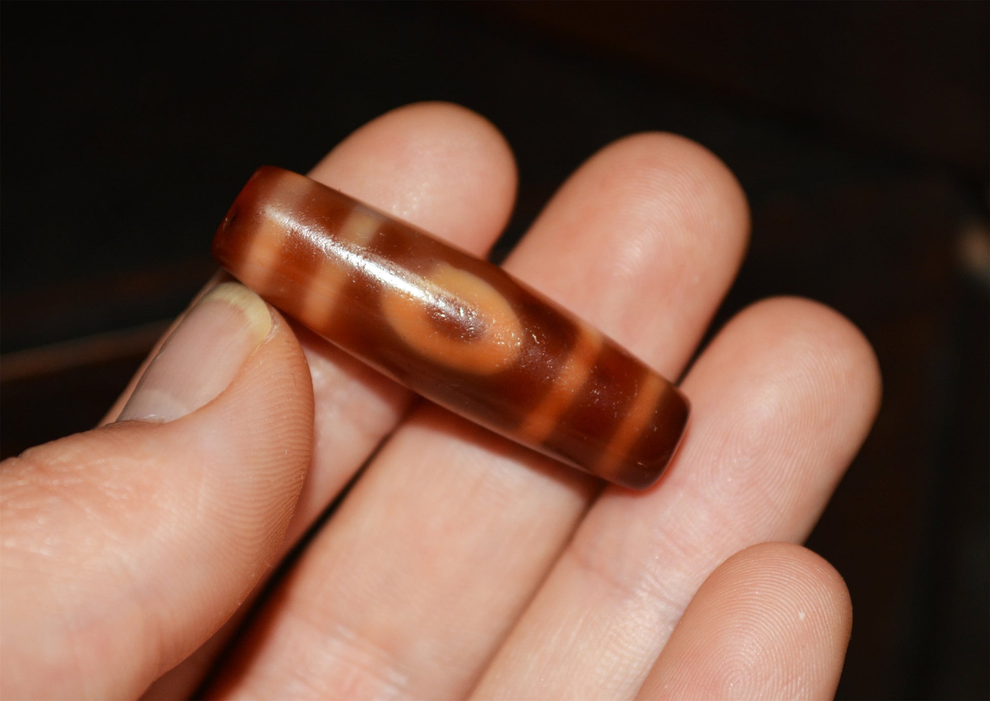 Real Ancient Tibetan Three Eyes Dzi Bead Pendant Amulet Himalaya Old Antique Genuine Agate Nepal 3 Eyed Pure Gzi Talisman Bracelet