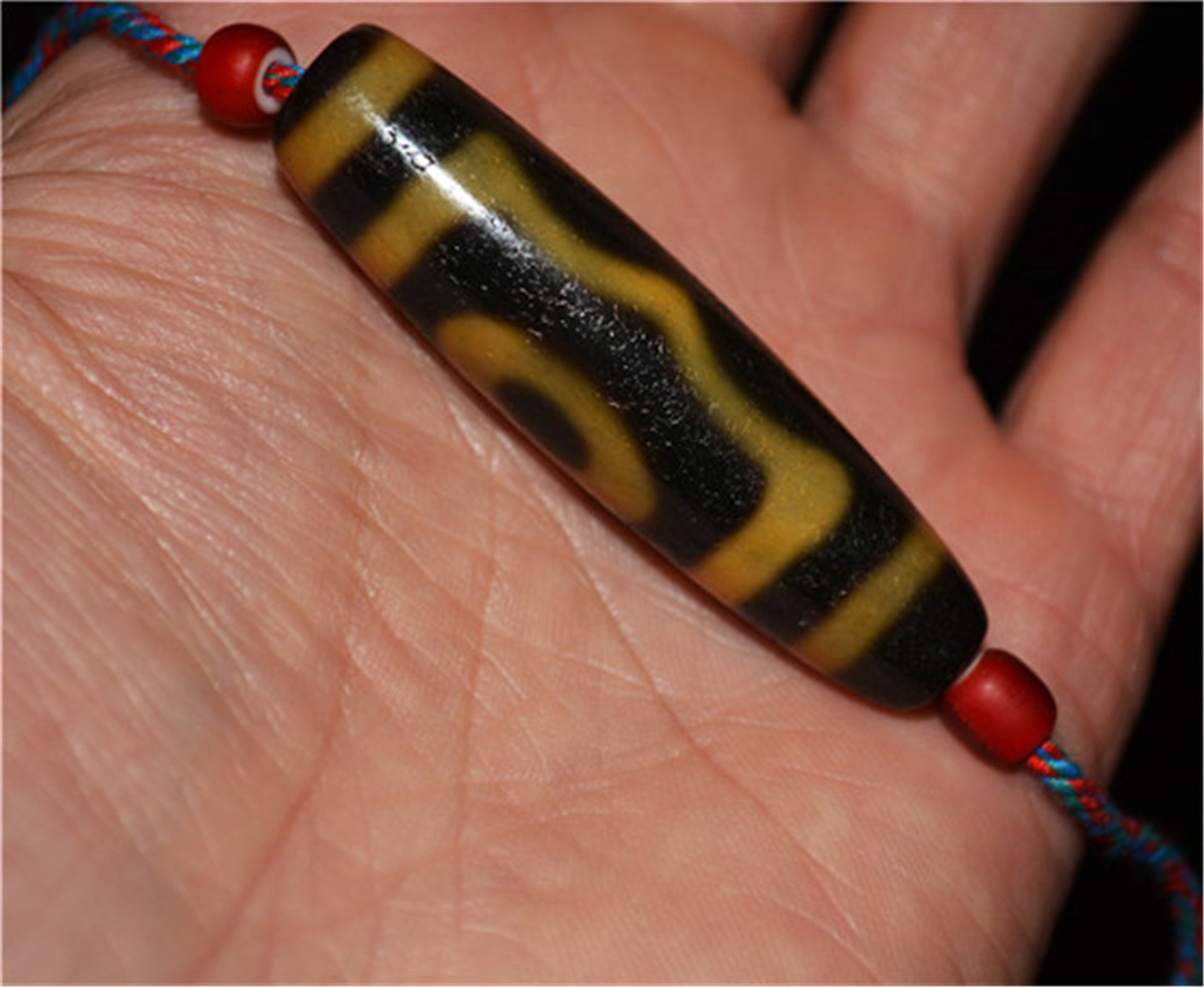 Genuine Ancient Tibetan Three Eyes Dzi Bead Pendant Amulet Himalaya Old Antique Real Agate Nepal 3 Eyed Pure Gzi Talisman Bracelet