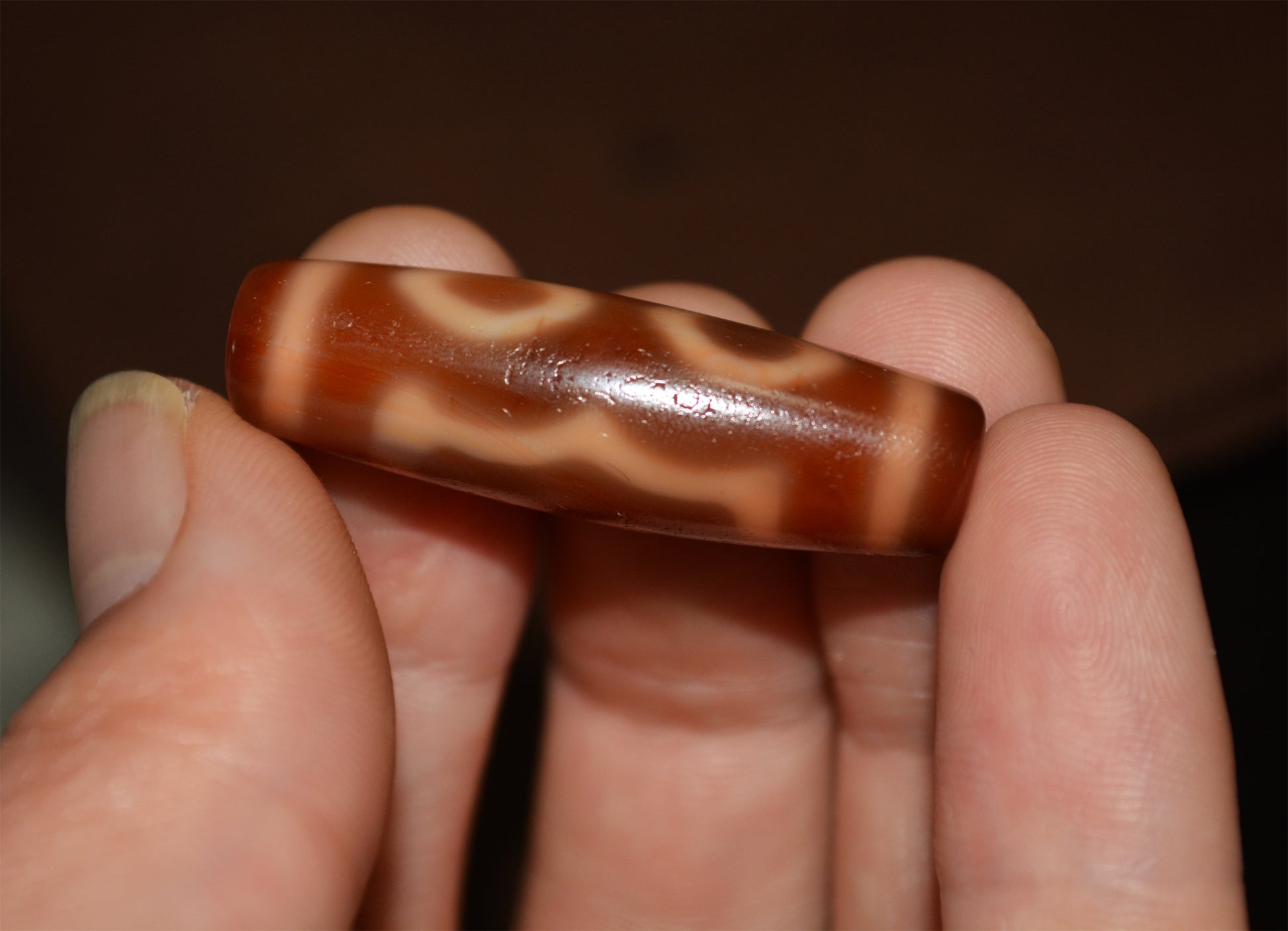 Real Ancient Tibetan Three Eyes Dzi Bead Pendant Amulet Himalaya Old Antique Genuine Agate Nepal 3 Eyed Pure Gzi Talisman Bracelet