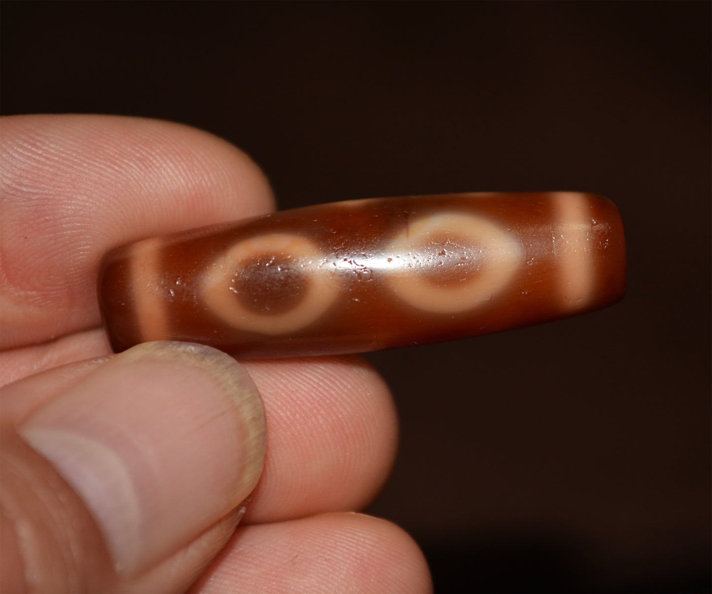 Real Ancient Tibetan Three Eyes Dzi Bead Pendant Amulet Himalaya Old Antique Genuine Agate Nepal 3 Eyed Pure Gzi Talisman Bracelet