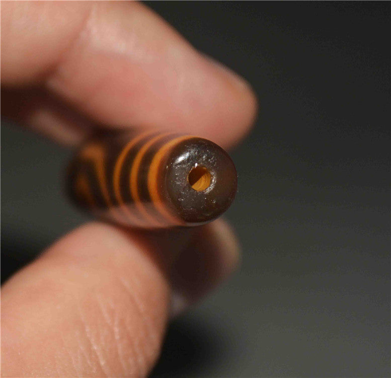 Genuine Ancient Tibetan Two Eyes Dzi Bead Amulet Pendant Real Old Antique Himalaya Agate Nepal 2 Eyed Pure Gzi Talisman Bracelet