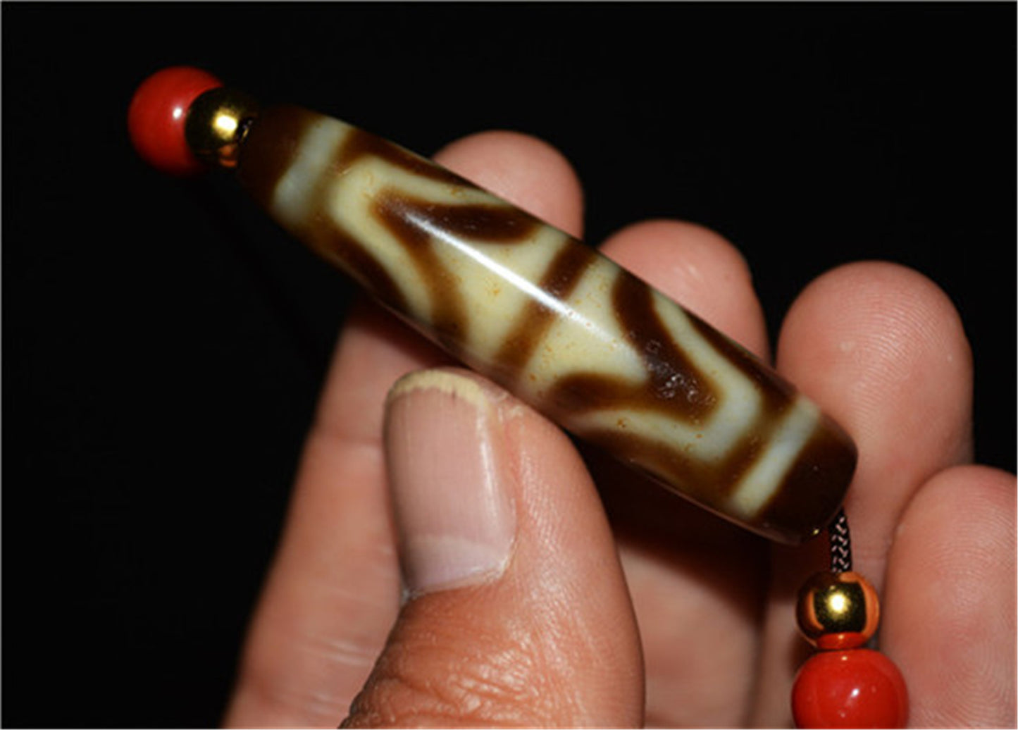 Genuine Himalaya Ancient Four Eyes Dzi Bead Pendant Amulet Tibetan Old Antique Real Agate Nepal 4 Eyed Pure Gzi Talisman Bracelet