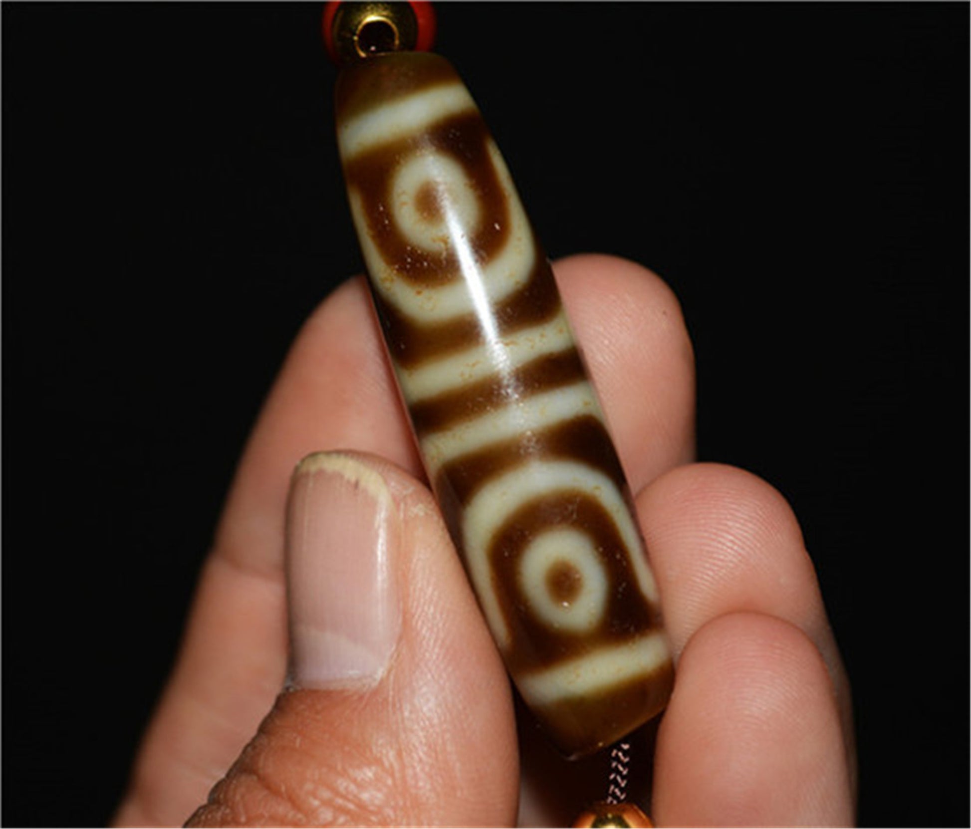 Genuine Himalaya Ancient Four Eyes Dzi Bead Pendant Amulet Tibetan Old Antique Real Agate Nepal 4 Eyed Pure Gzi Talisman Bracelet