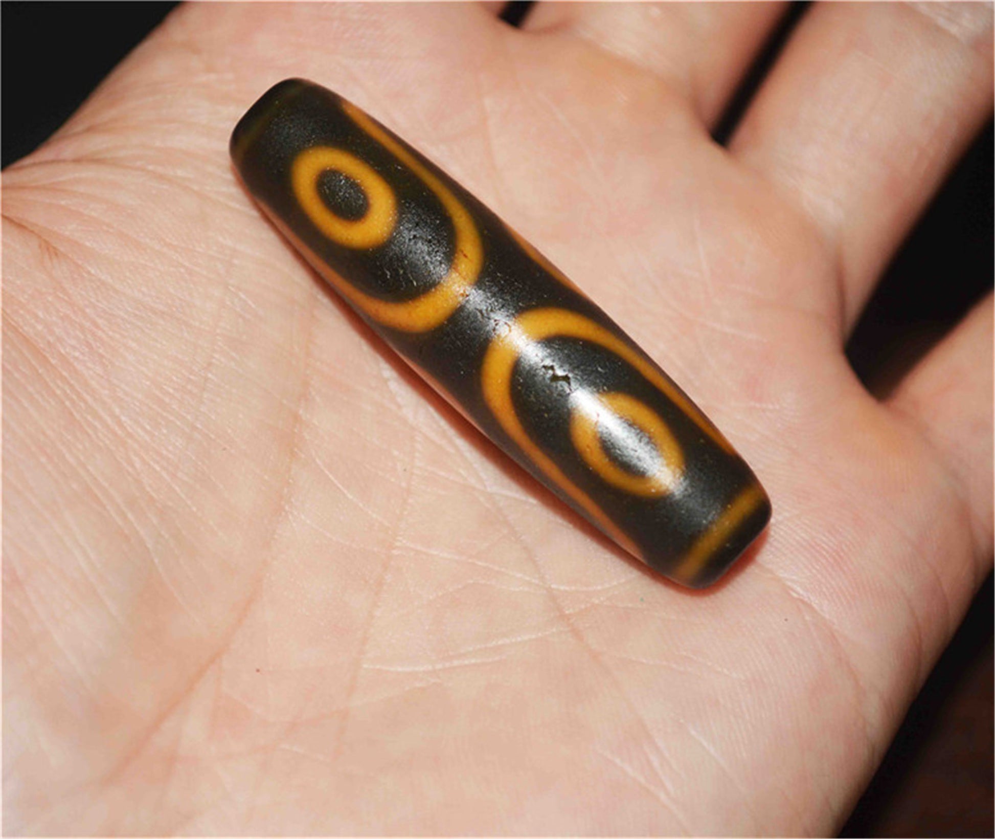 Genuine Himalaya Ancient Six Eyes Dzi Bead Pendant Amulet Tibetan Old Antique Real Agate Nepal 6 Eyed Pure Gzi Talisman Bracelet
