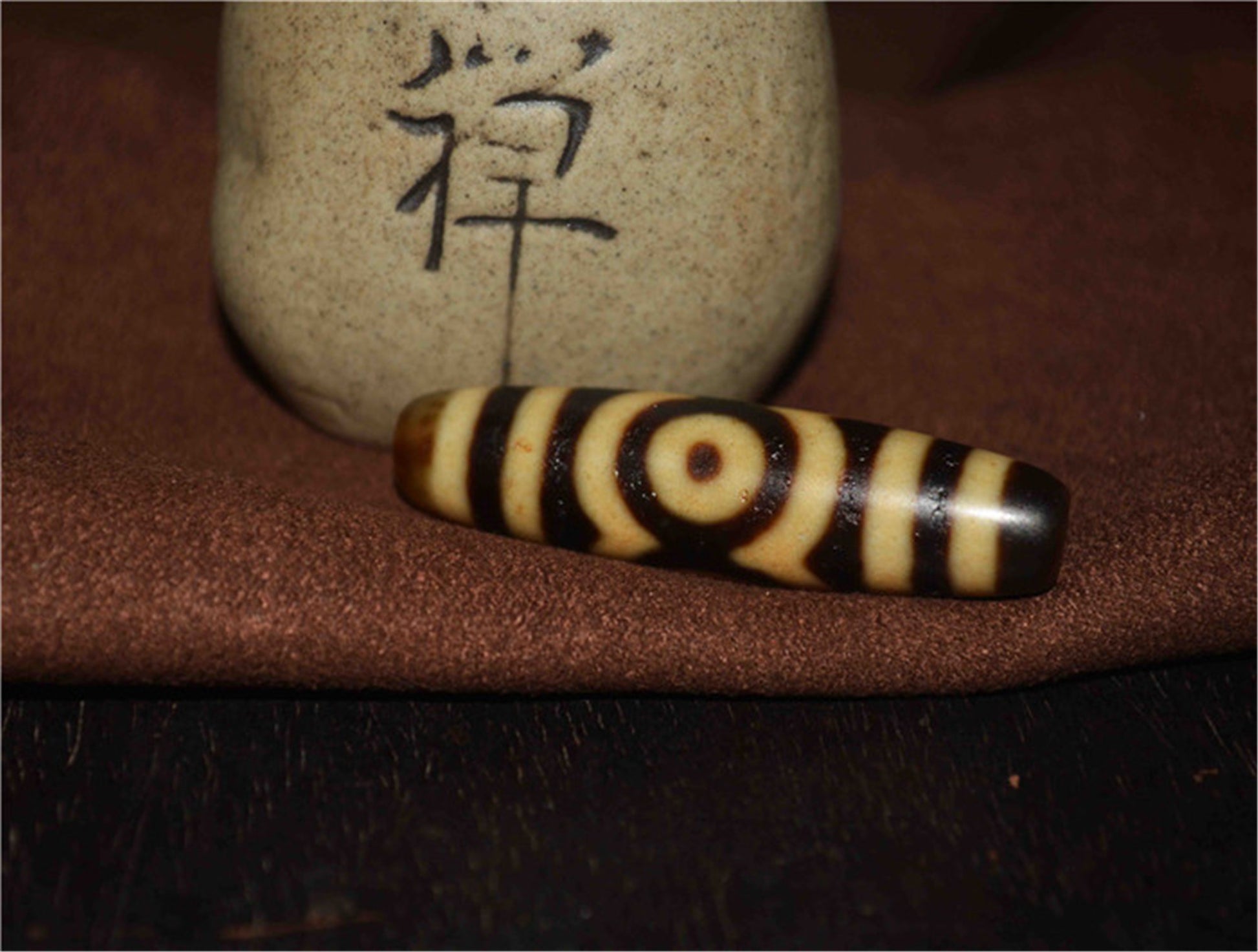 Genuine Himalaya Ancient Three Eyes Dzi Bead Pendant Amulet Tibetan Old Antique Real Agate Nepal 3 Eyed Pure Gzi Talisman Bracelet