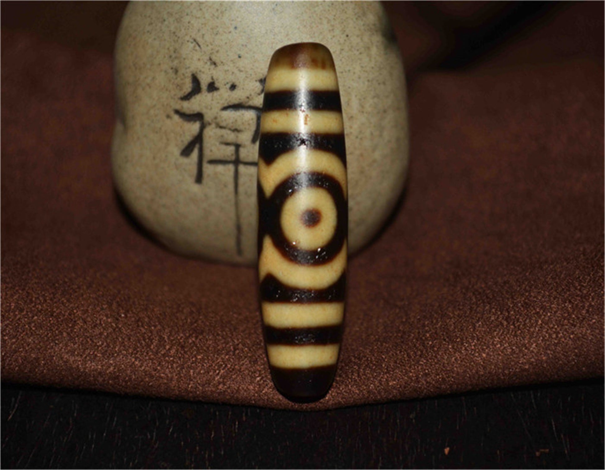 Genuine Himalaya Ancient Three Eyes Dzi Bead Pendant Amulet Tibetan Old Antique Real Agate Nepal 3 Eyed Pure Gzi Talisman Bracelet