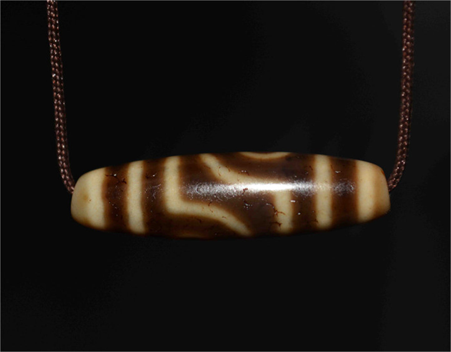 Genuine Himalaya Ancient Two Eyed Dzi Bead Amulet Pendant Old Antique Real  Agate Nepal 2 Eyes Pure Gzi Tibetan Talisman Bracelet