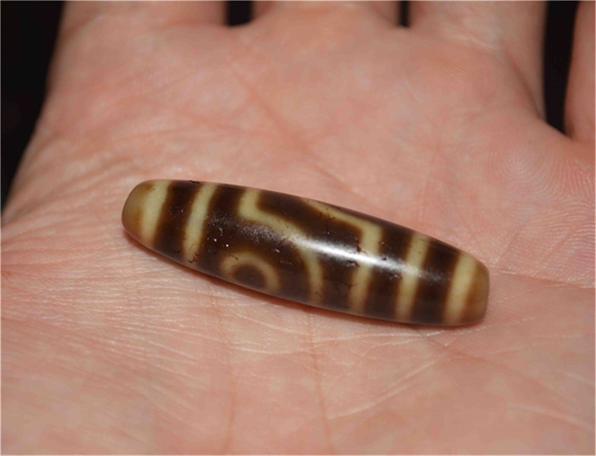 Genuine Himalaya Ancient Two Eyed Dzi Bead Amulet Pendant Old Antique Real  Agate Nepal 2 Eyes Pure Gzi Tibetan Talisman Bracelet