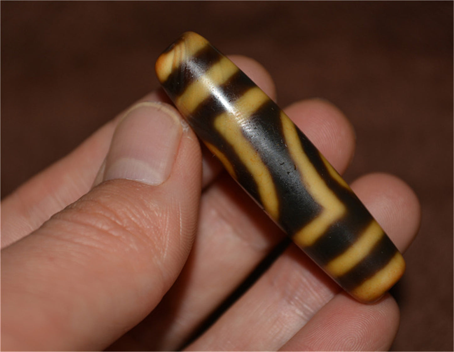 Genuine Himalaya Ancient Two Eyed Dzi Bead Amulet Pendant Old Antique Real  Agate Nepal 2 Eyes Pure Gzi Tibetan Talisman Bracelet