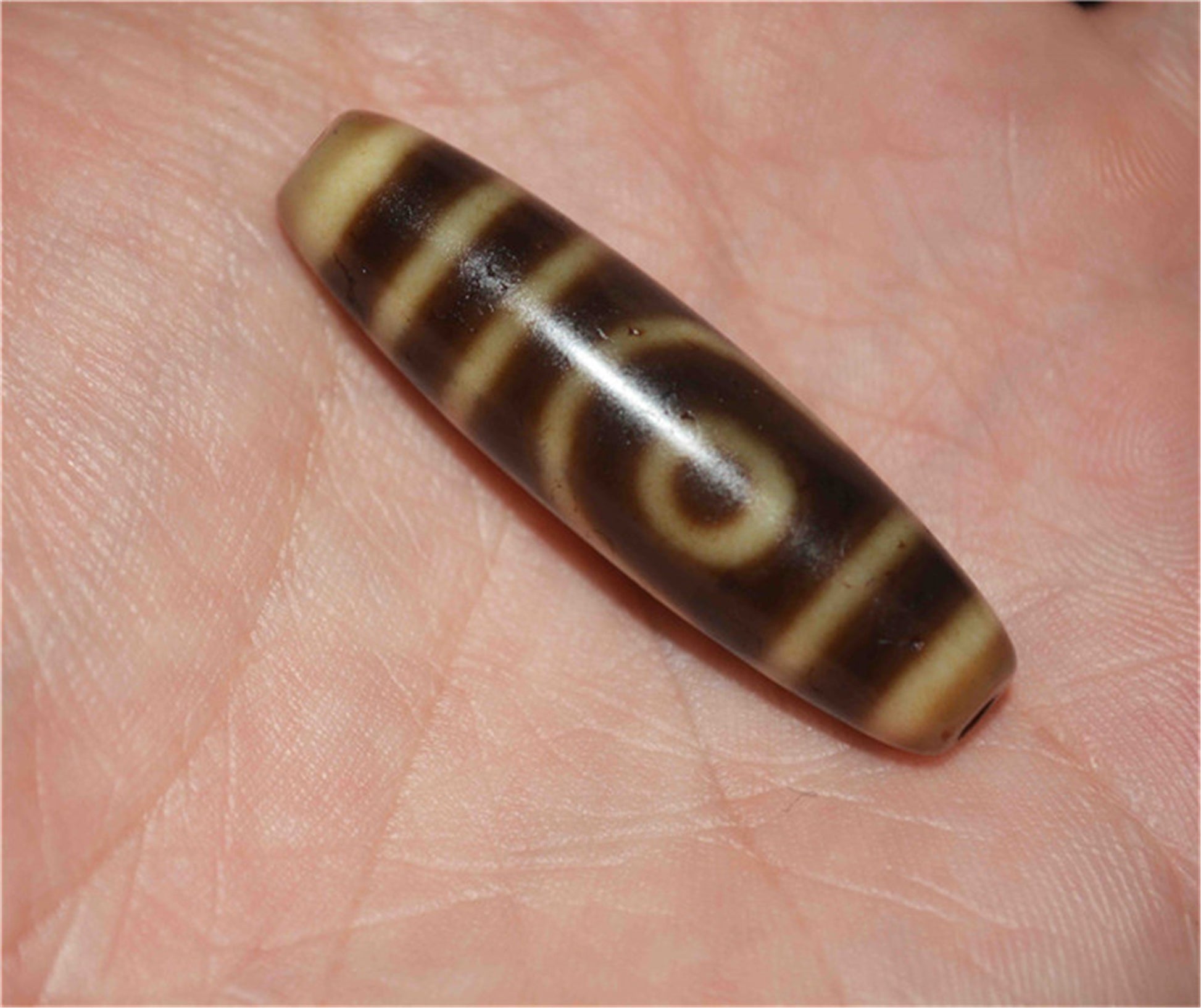 Genuine Himalaya Ancient Two Eyed Dzi Bead Amulet Pendant Old Antique Real  Agate Nepal 2 Eyes Pure Gzi Tibetan Talisman Bracelet