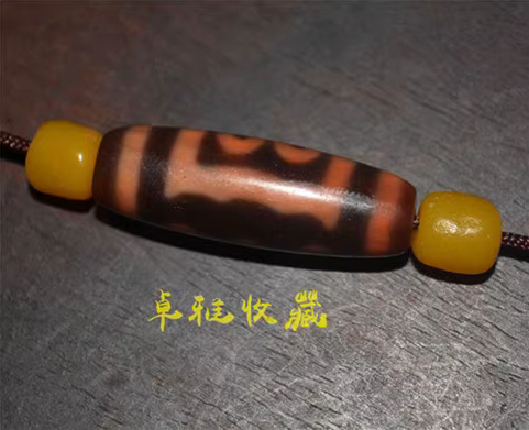 Genuine Tibet Ancient Five Eyes Cinnabar Dzi Bead Amulet Pendant Himalayan Agate Real 5 Eyed Gzi Old Antique Talisman Bracelet