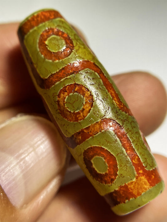 Genuine Tibet Ancient Nine Eyes Dzi Bead Amulet Pendant Himalayas Agate Pure 9 Eyed Gzi Old Antique Real Talisman Bracelet