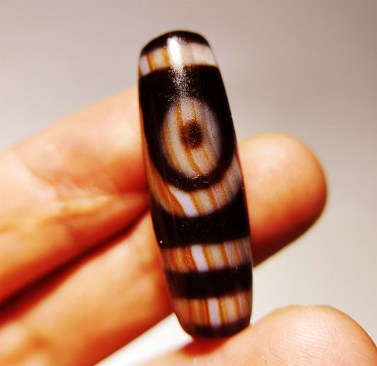 Genuine Himalaya Ancient Cinnabar Two Eyes Dzi Bead Amulet Tibetan Old Antique Real Agate Nepal Bloodspots 2 Eyed Pure Gzi Pendant Talisman Bracelet