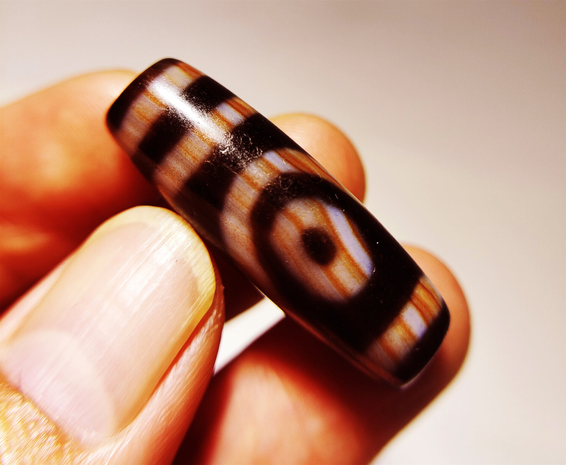 Genuine Himalaya Ancient Cinnabar Two Eyes Dzi Bead Amulet Tibetan Old Antique Real Agate Nepal Bloodspots 2 Eyed Pure Gzi Pendant Talisman Bracelet