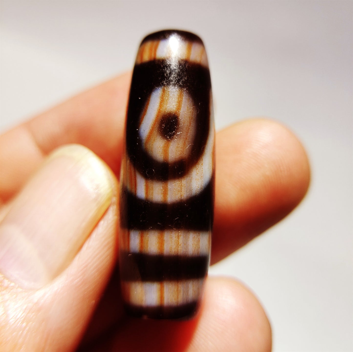Genuine Himalaya Ancient Cinnabar Two Eyes Dzi Bead Amulet Tibetan Old Antique Real Agate Nepal Bloodspots 2 Eyed Pure Gzi Pendant Talisman Bracelet