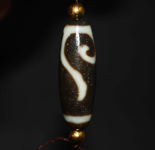 Genuine Tibetan Ancient Ruyi Dzi Bead Pendant Amulet Himalaya Old Antique Real Agate Nepal Pure Gzi Talisman Bracelet