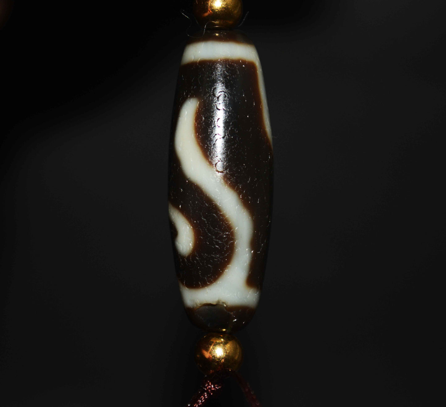 Genuine Tibetan Ancient Ruyi Dzi Bead Pendant Amulet Himalaya Old Antique Real Agate Nepal Pure Gzi Talisman Bracelet