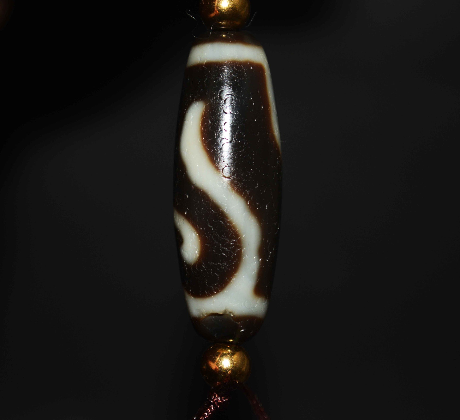 Genuine Tibetan Ancient Ruyi Dzi Bead Pendant Amulet Himalaya Old Antique Real Agate Nepal Pure Gzi Talisman Bracelet