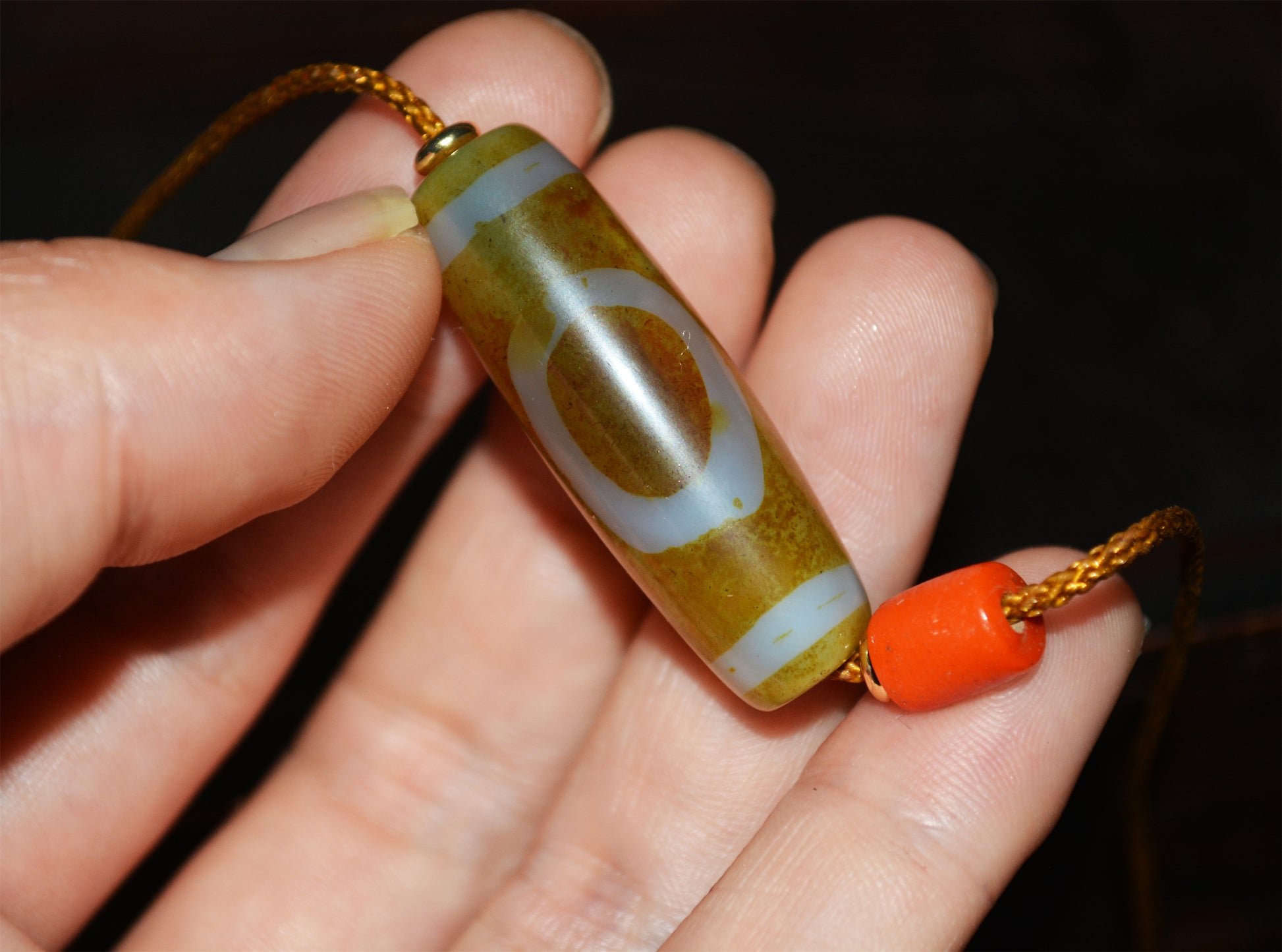 Genuine Tibetan Ancient Sakor Namkor Dzi Bead Pendant Amulet Himalaya Old Antique Real Agate Nepal Heaven and Earth Pure Gzi Talisman Bracelet