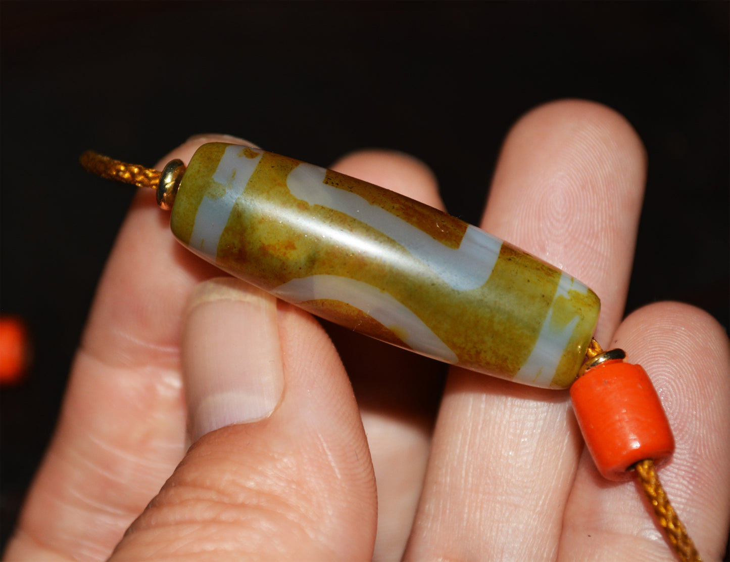 Genuine Tibetan Ancient Sakor Namkor Dzi Bead Pendant Amulet Himalaya Old Antique Real Agate Nepal Heaven and Earth Pure Gzi Talisman Bracelet