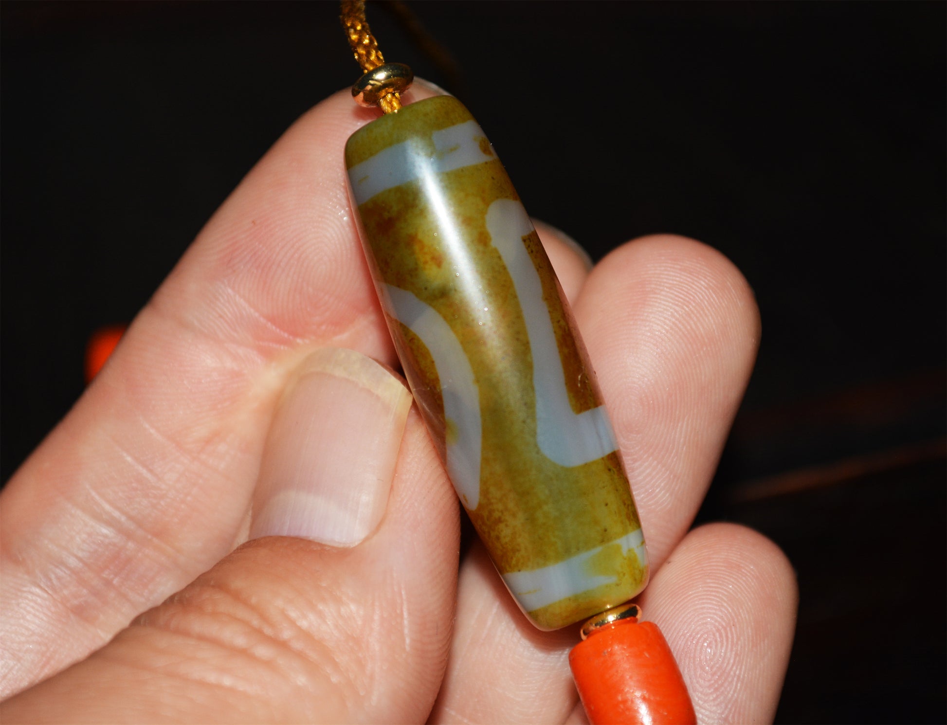 Genuine Tibetan Ancient Sakor Namkor Dzi Bead Pendant Amulet Himalaya Old Antique Real Agate Nepal Heaven and Earth Pure Gzi Talisman Bracelet