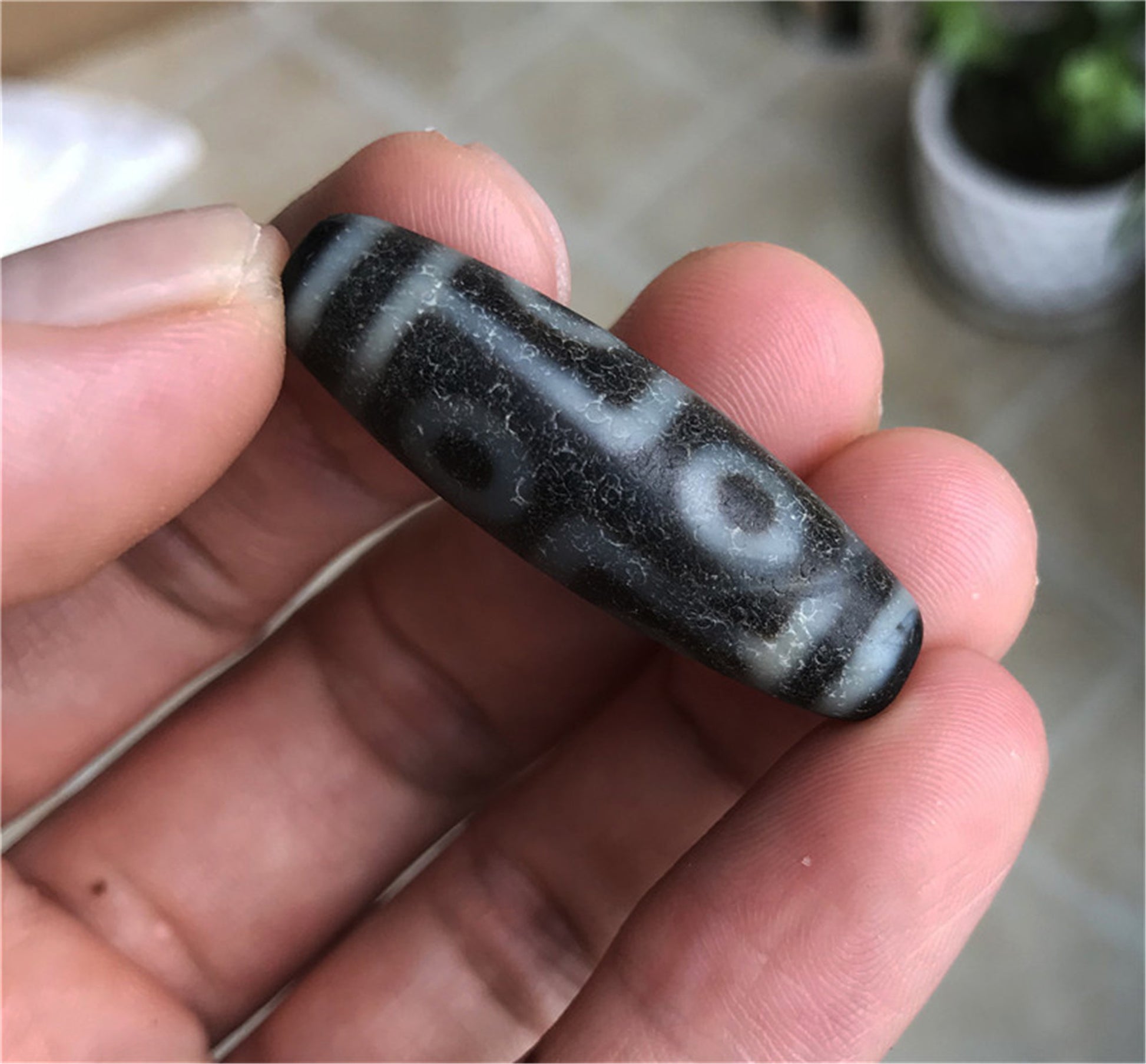 Genuine Tibetan Ancient Six Eyes Dzi Bead Pendant Amulet Himalaya Old Antique Real Agate Nepal 6 Eyed Pure Gzi Talisman Bracelet