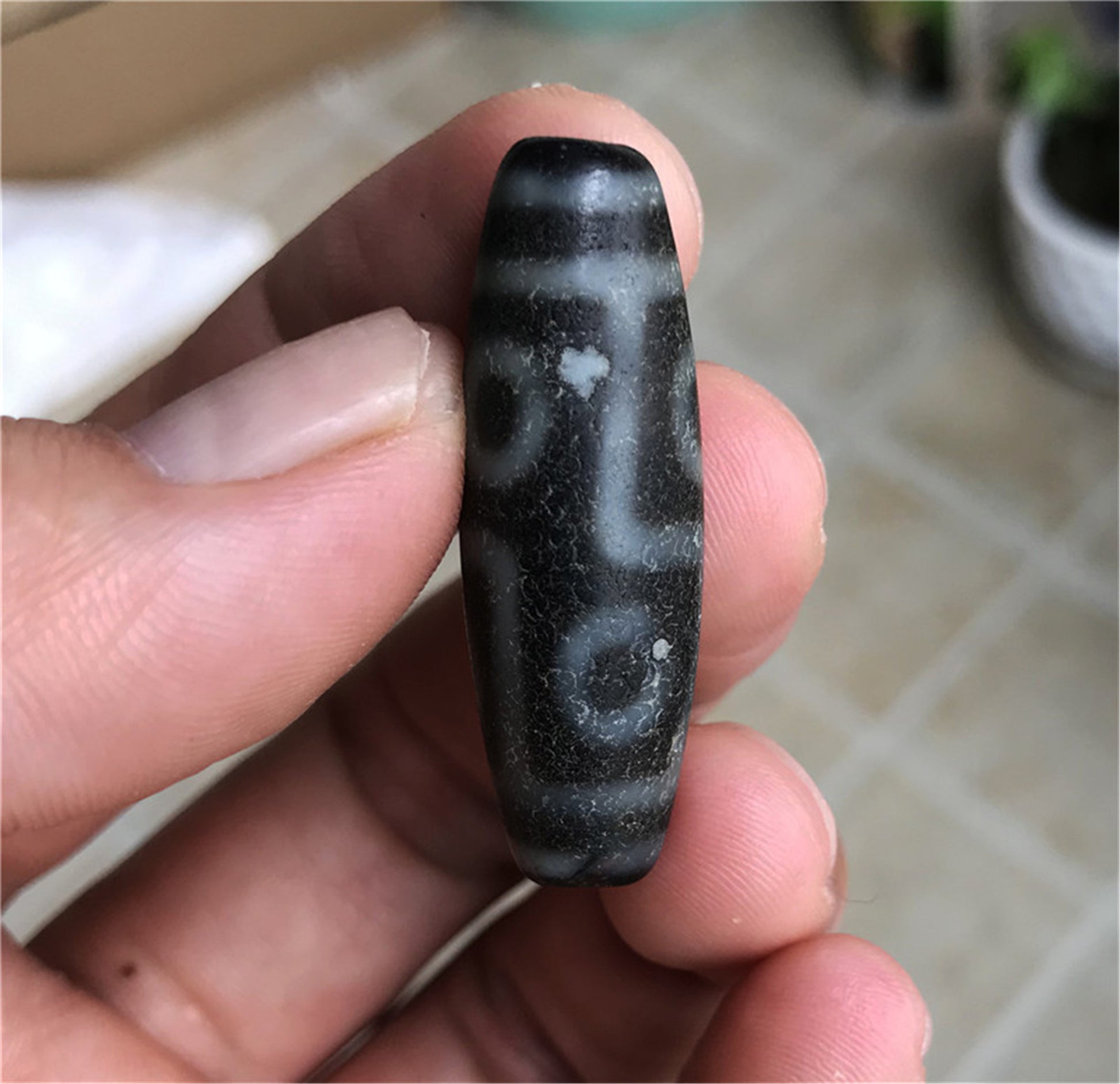 Genuine Tibetan Ancient Six Eyes Dzi Bead Pendant Amulet Himalaya Old Antique Real Agate Nepal 6 Eyed Pure Gzi Talisman Bracelet