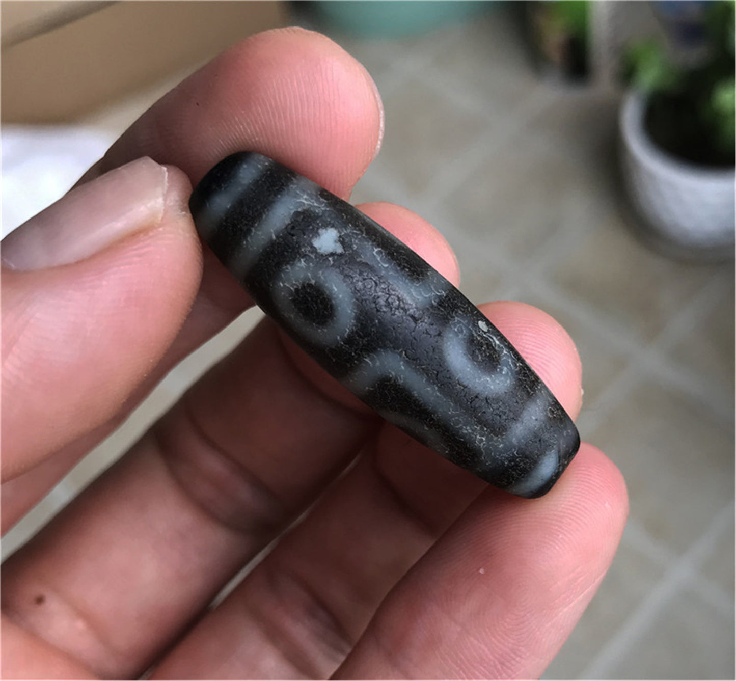 Genuine Tibetan Ancient Six Eyes Dzi Bead Pendant Amulet Himalaya Old Antique Real Agate Nepal 6 Eyed Pure Gzi Talisman Bracelet