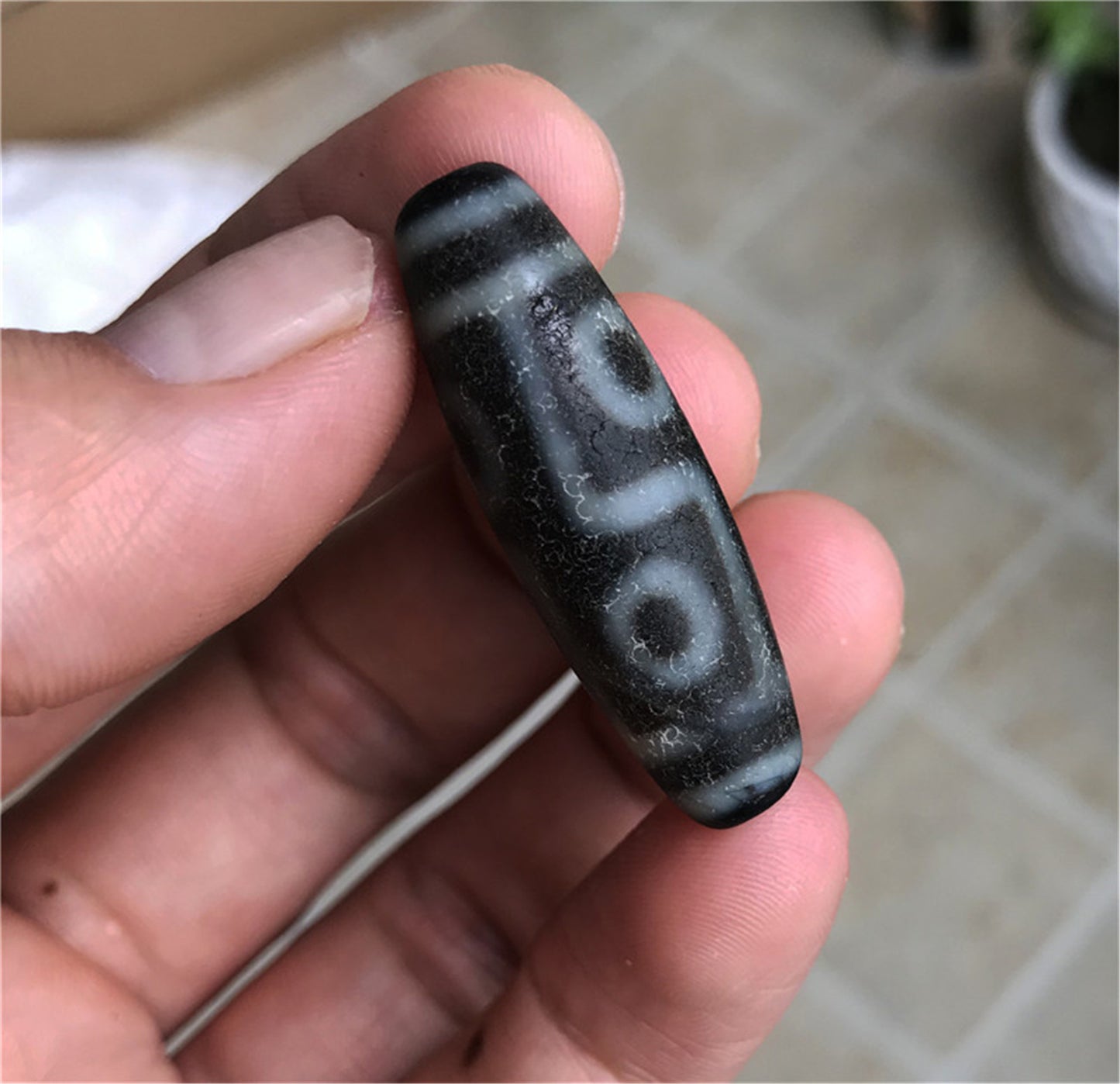 Genuine Tibetan Ancient Six Eyes Dzi Bead Pendant Amulet Himalaya Old Antique Real Agate Nepal 6 Eyed Pure Gzi Talisman Bracelet