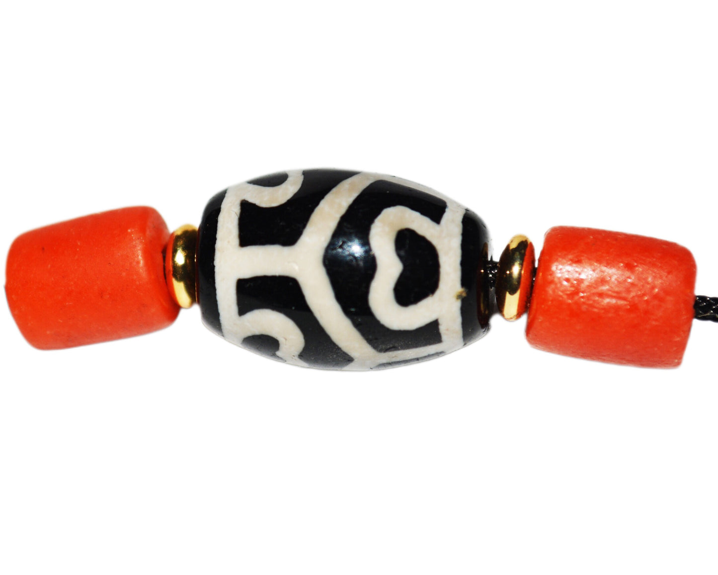 Genuine Himalaya Ancient Six Eyes Lotus Dzi Bead Pendant Amulet Tibetan Old Antique Real Agate Nepal Flower Pure Gzi Talisman Bracelet