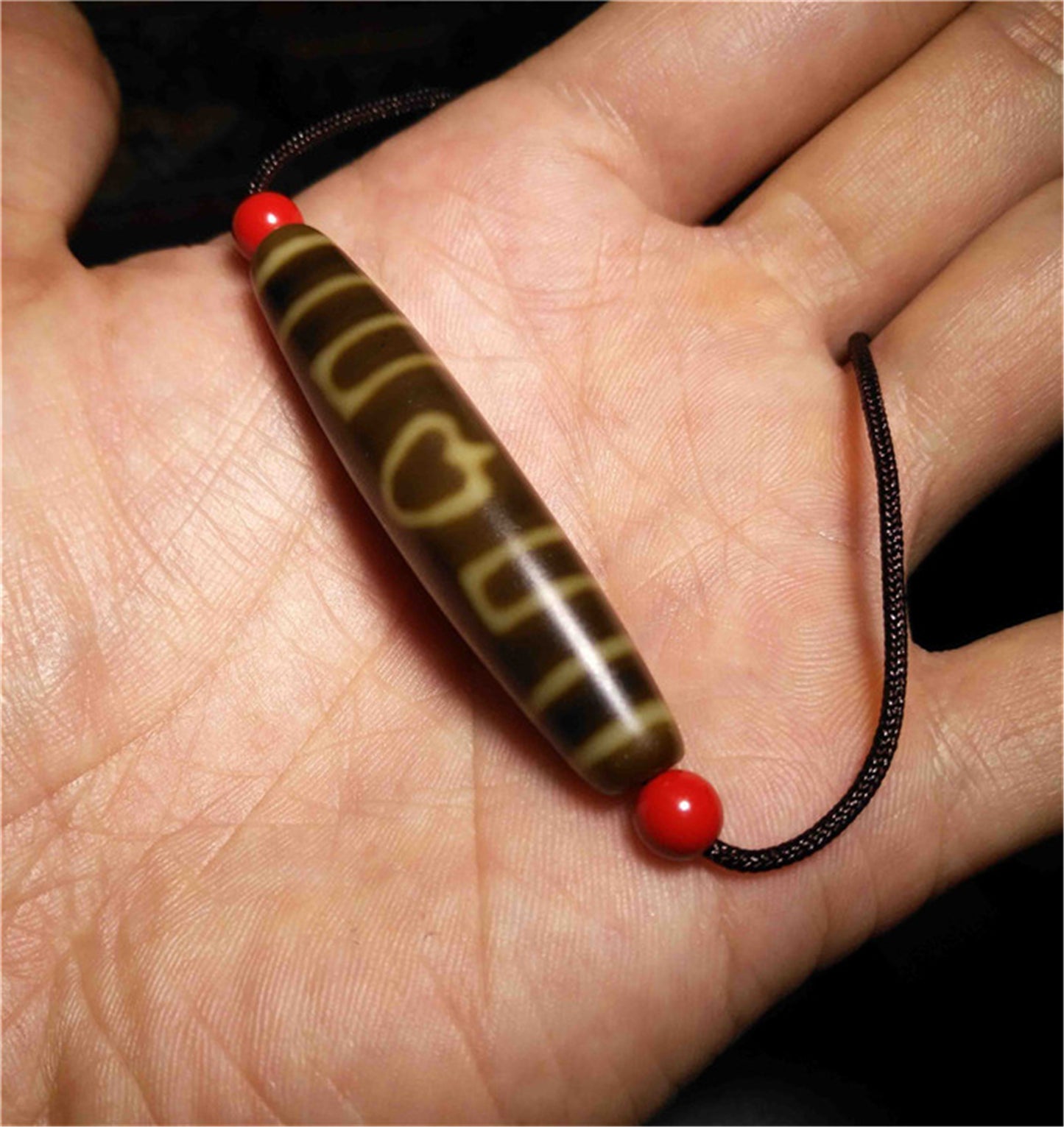 Genuine Tibetan Ancient Special Three Eyes Dzi Bead Pendant Amulet Himalaya Buddha's Heart Old Antique Real Agate Nepal 3 Eyed Pure Gzi Talisman Bracelet
