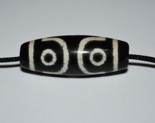 Genuine Tibetan Ancient Three Eyes Dzi Bead Pendant Amulet Himalaya Old Antique Real Agate Nepal 3 Eyed Pure Gzi Talisman Bracelet