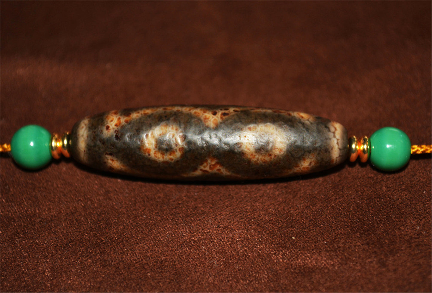 Genuine Tibetan Ancient Three Eyes Dzi Bead Pendant Amulet Himalaya Old Antique Real Agate Nepal 3 Eyed Pure Gzi Talisman Bracelet